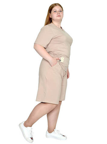 Шорты из хлопка, песочные