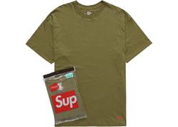 Футболки Supreme x Hanes Cotton T-Shirt Olive Green (2 шт.)