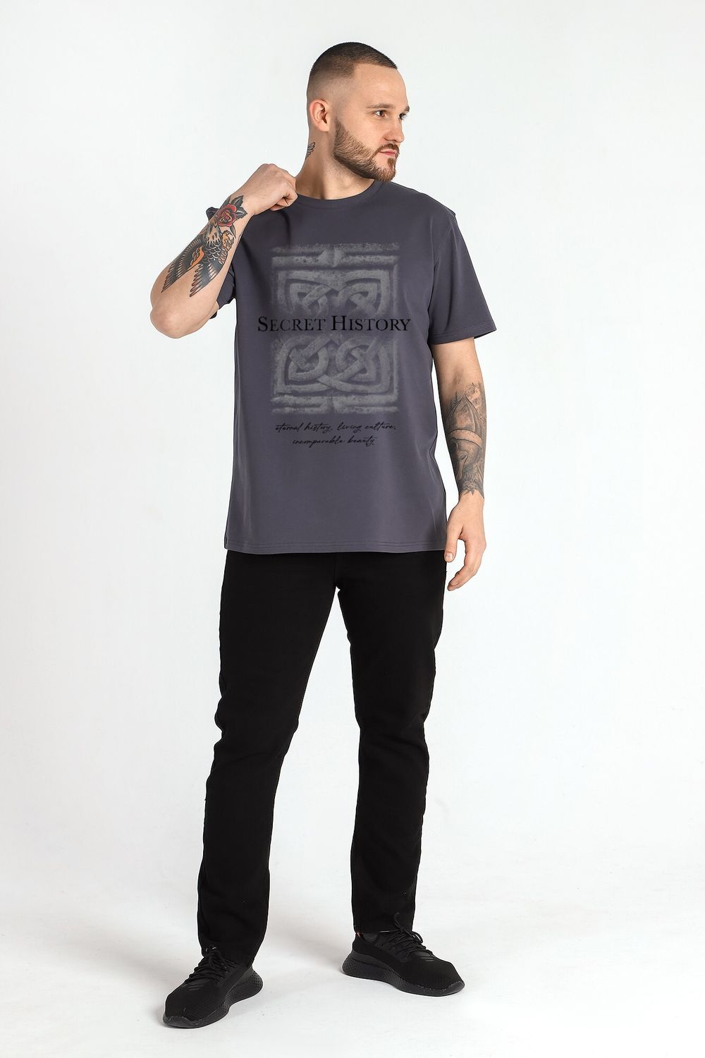 Фуфайка (футболка) мужская Клаб-6У Виотекс ГРАФИТОВЫЙ