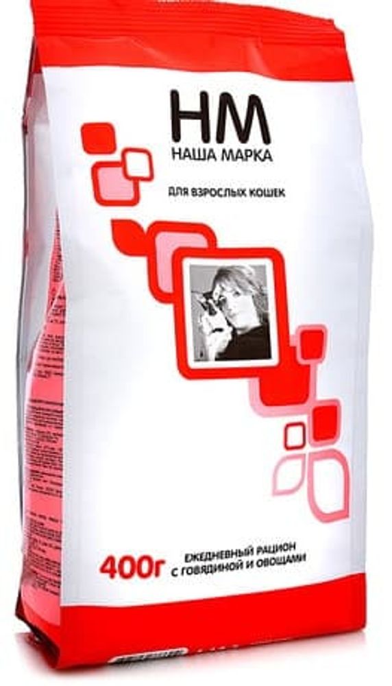 Наша Марка 400г. сухой корм для взрослых кошек с говядиной и овощами Наша Марка 400г. сухой корм для взрослых кошек с говядиной и овощами