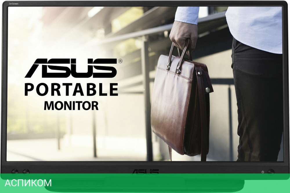 Монитор Asus MB166C черный (90LM07D3-B01170)