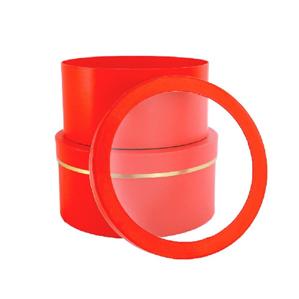 Набор шайба с окном/2шт D25хH12 см, D23хH11см (Красный)