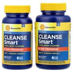 Renew Life, Cleanse Smart™, средство для полного очищения организма, 2 флакона, 60 вегетарианских капсул