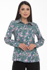 Рубашка Жаклин (тюльпаны, грин) Diolche