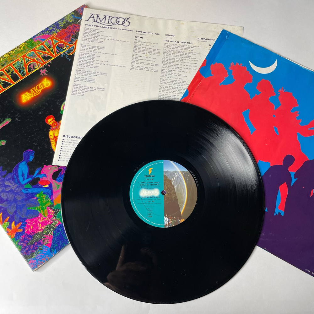 Винтажная виниловая пластинка LP Santana Amigos (Япония 1976) (Без Оби)