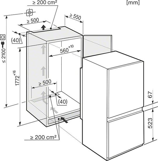 Встраиваемый холодильник Miele KF37122iD