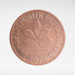 Germany, 1 Pfennig, 1975, (Munich Mint - "D"), VF
