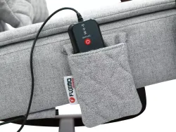 Кресло-реклайнер электрический с массажем FUJIMO SOHO NEXT F2007 TCX Шоколад, Бежевый, Серый