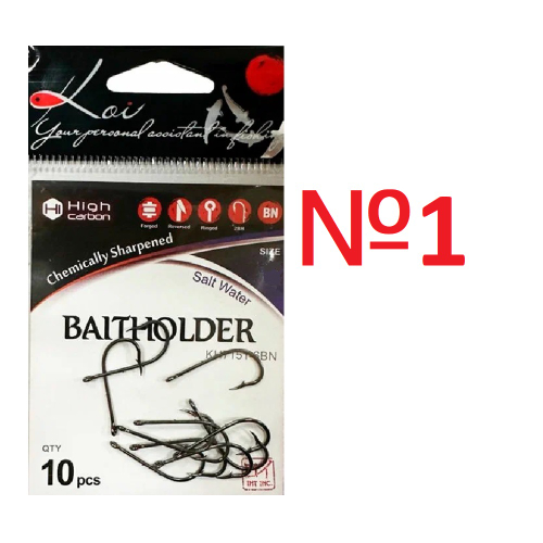 Крючок KOI "BAITHOLDER", размер 1 (INT), цвет BN