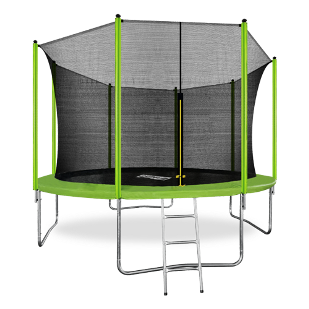 ARLAND Батут 12FT с внутренней страховочной сеткой и лестницей (Light green)