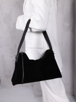 Сумка через плечо большая натуральная кожа