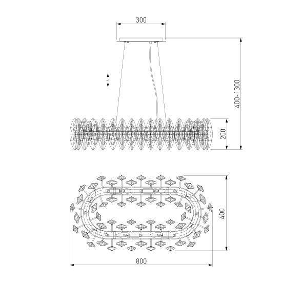 372/8 / подвесной светильник/ Strotskis Smart