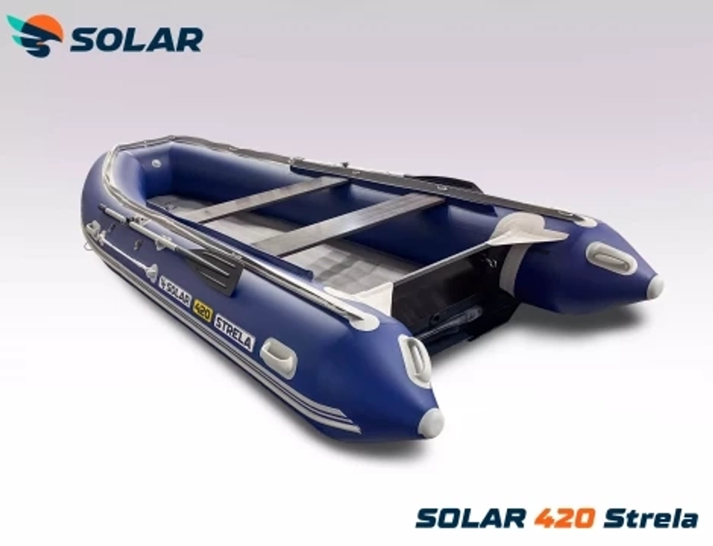 Лодка надувная моторная solar-420 strela jet tunnel