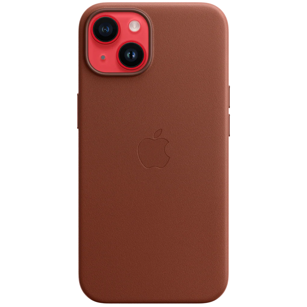 Кожаный чехол с поддержкой MagSafe Apple Leather Case для iPhone 14, Umber (Умбра)