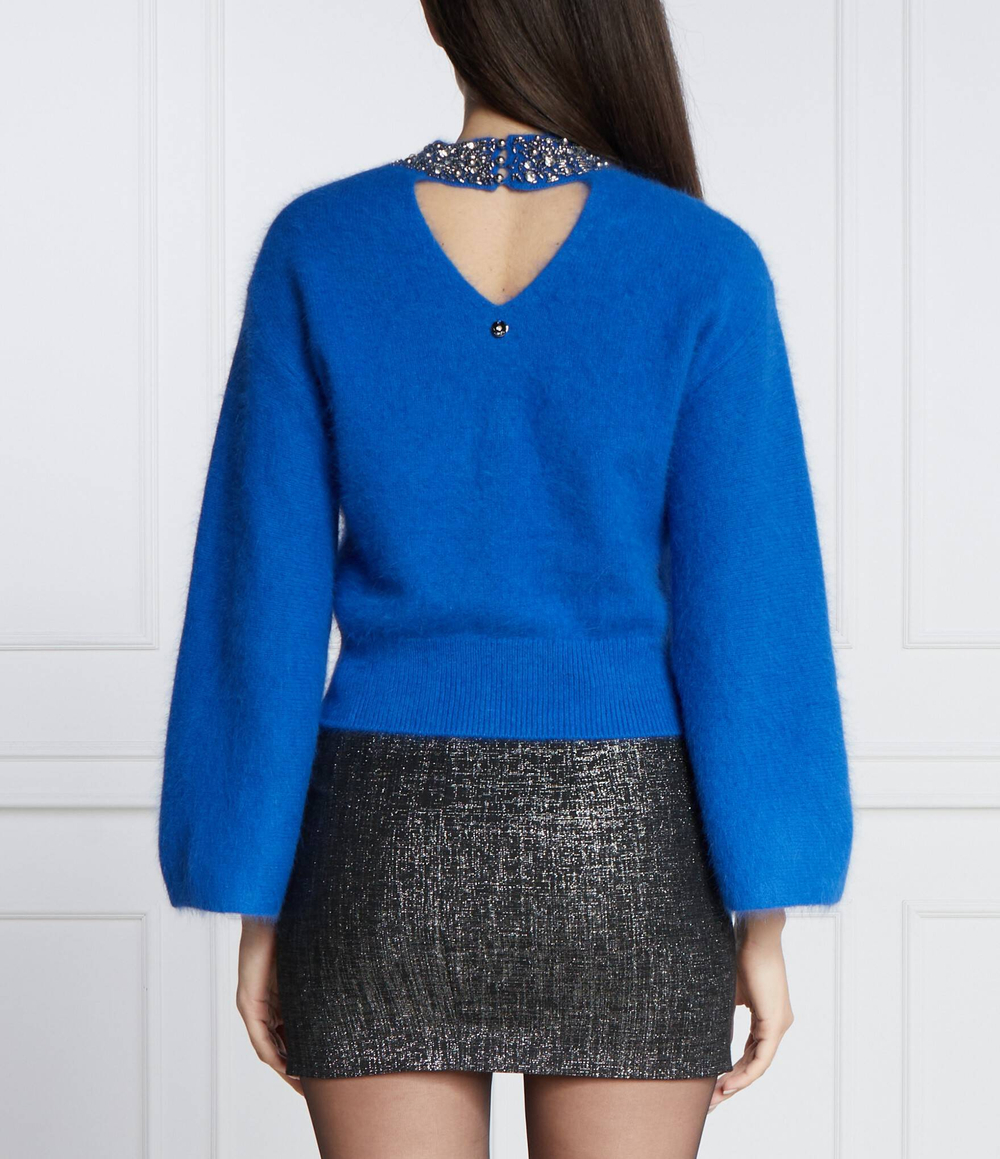 Хлопковый свитер Liu Jo - голубой(CF3071 MA97L)