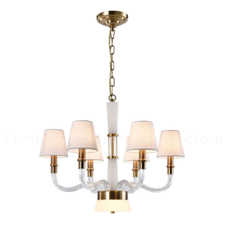 Люстра Cloyd SHERINGTON-A C7 / Ø67 см - абажуры - латунь (арт.11310)