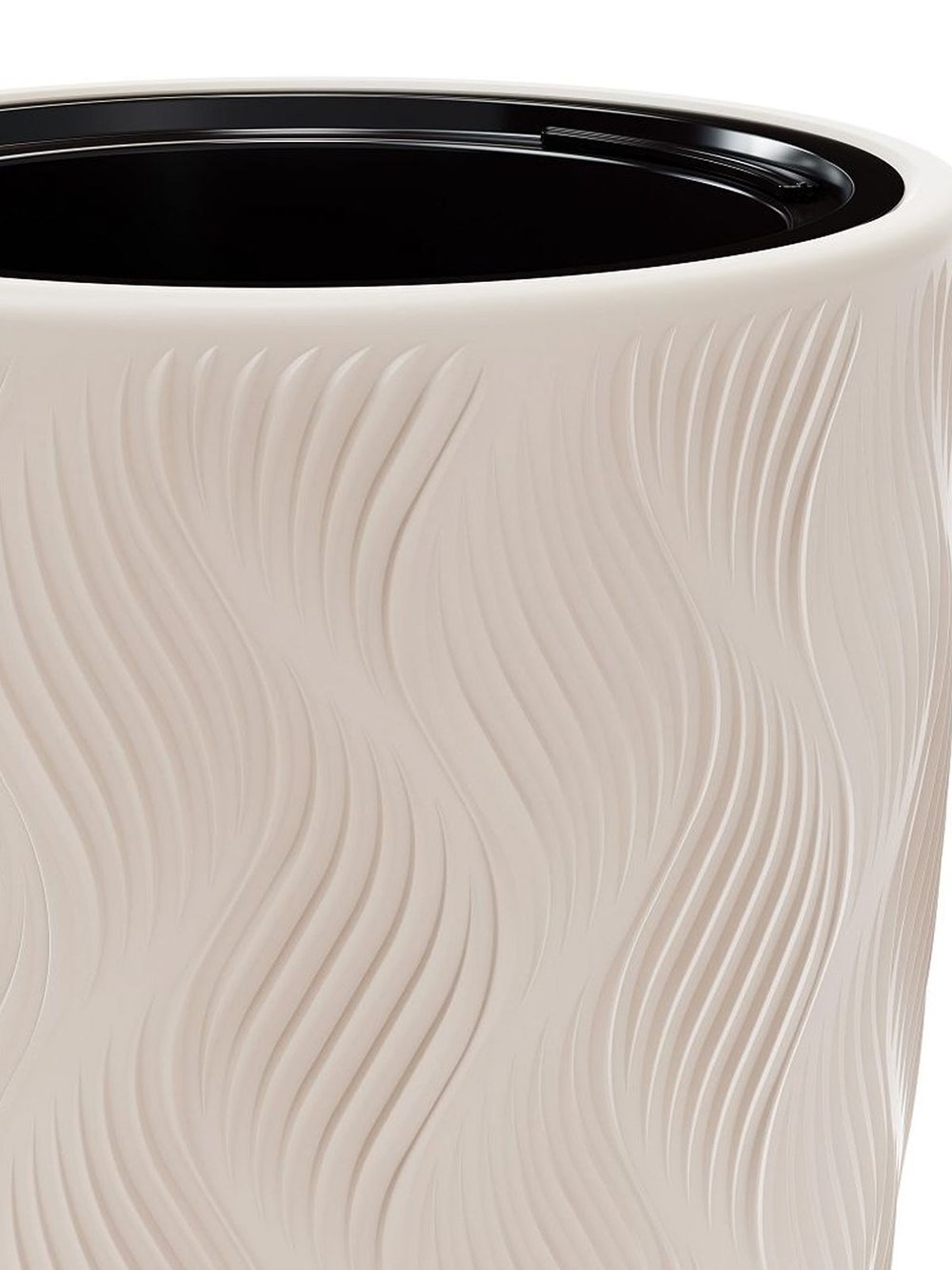 Кашпо для цветов напольное 61 л. (со вставкой 13 л.) бежевое (8888)