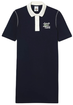 Теннисное платье Lacoste Sport Roland Garros Edition Pique Dress - navy blue/white