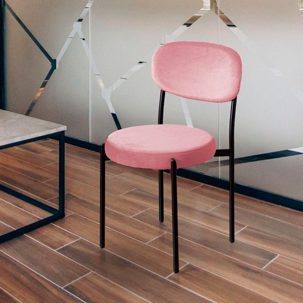 Стул Mason, бархат пудровый 15