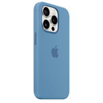 Силиконовый чехол с поддержкой MagSafe Apple Silicone Case для iPhone 15 Pro Max, Winter Blue (Зимняя синева)