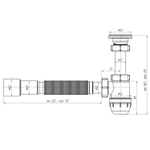 Сифон 1 1/4*32 Ani Юнг с гофрой 32*40*50 BM1016 АНИ пласт