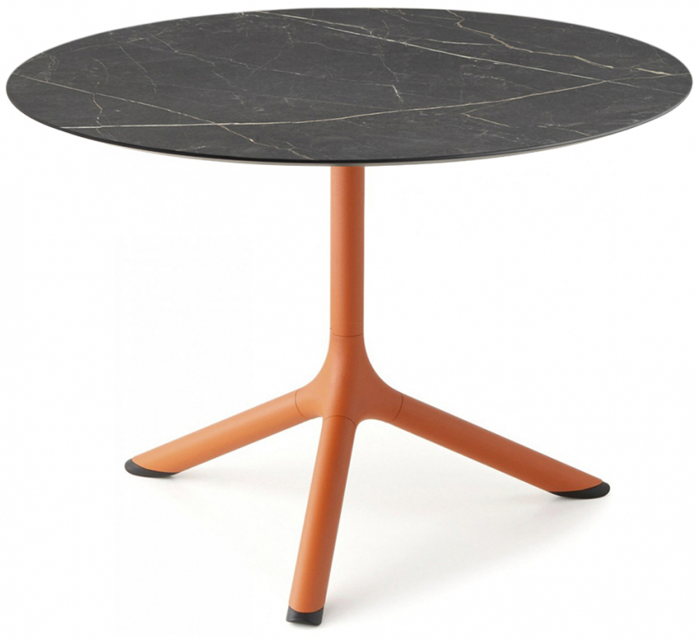 Столик ламинированный кофейный Scab Design Tripe, терракотовый, черный мрамор Сахара