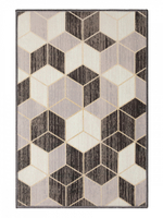 Коврик придверный LUCKY 40x60 ПЭ, бежевый/коричневый (круги/ромбы)