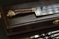 Подарочный набор шампуров в кейсе "Волк №3"