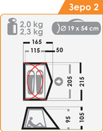 ЛЕГКАЯ ПАЛАТКА NORMAL ЗЕРО 2