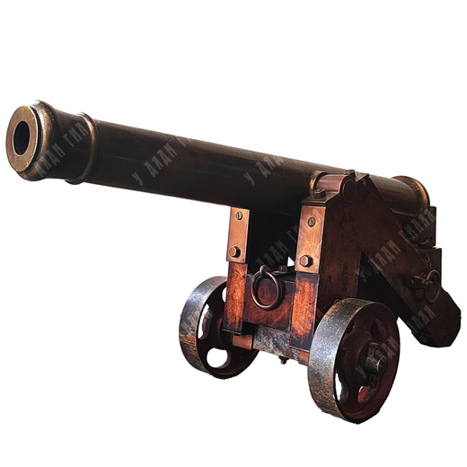 Пушка бронзовая (сигнальная) на деревянном лафете. Франция, XIX в.