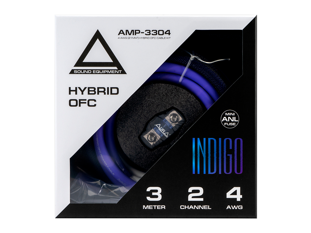 Комплект для подключения усилителя Aura AMP-3304 HYBRID-OFC