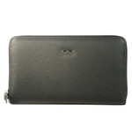 Клатч мужской кожаный чёрный с ремешком DoubleCity S120-DC27-37A