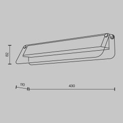 Светильник настенный светодиодный Maytoni Flat MOD296WL-L10BS3K