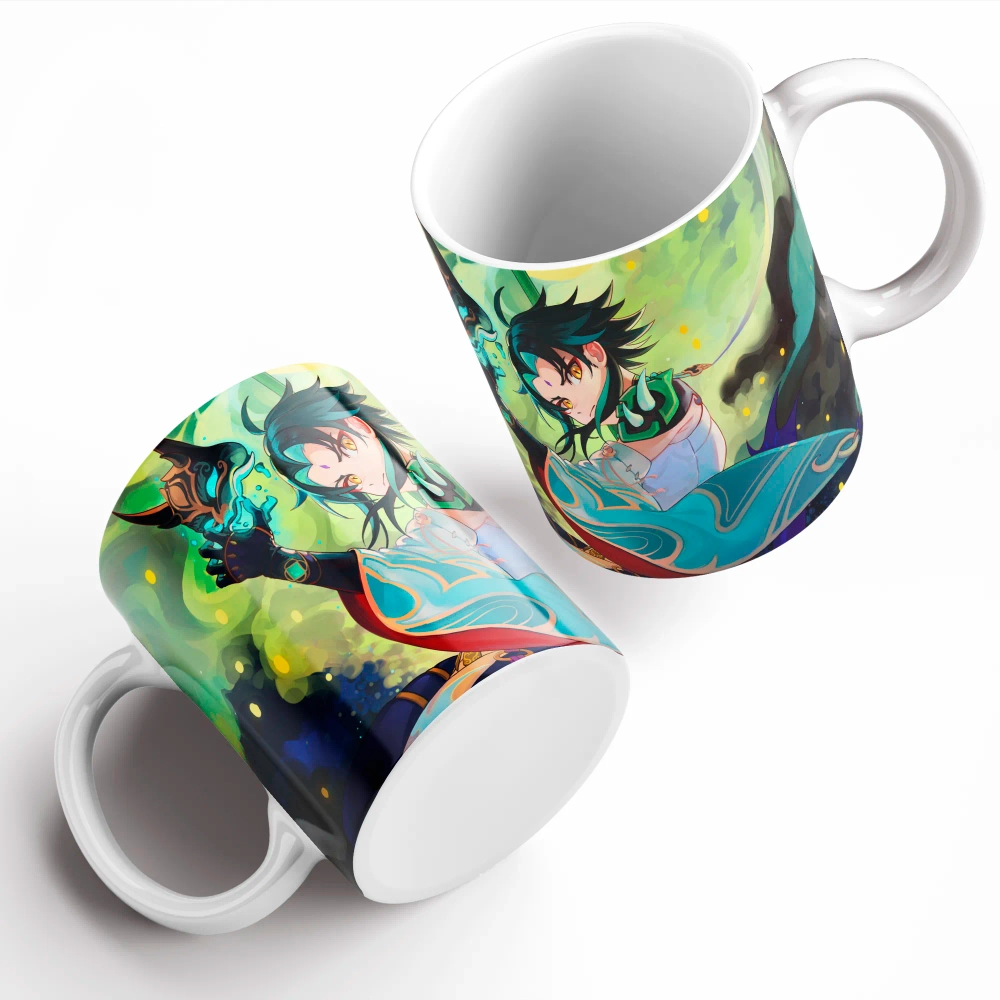 Кружка керамическая аниме 330мл Геншин Импакт Сяо