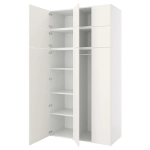 Платяной шкаф - IKEA PLATSA/FONNES  / ПЛАТСА/ФОННЕС ИКЕА, 140x57x261 см, белый