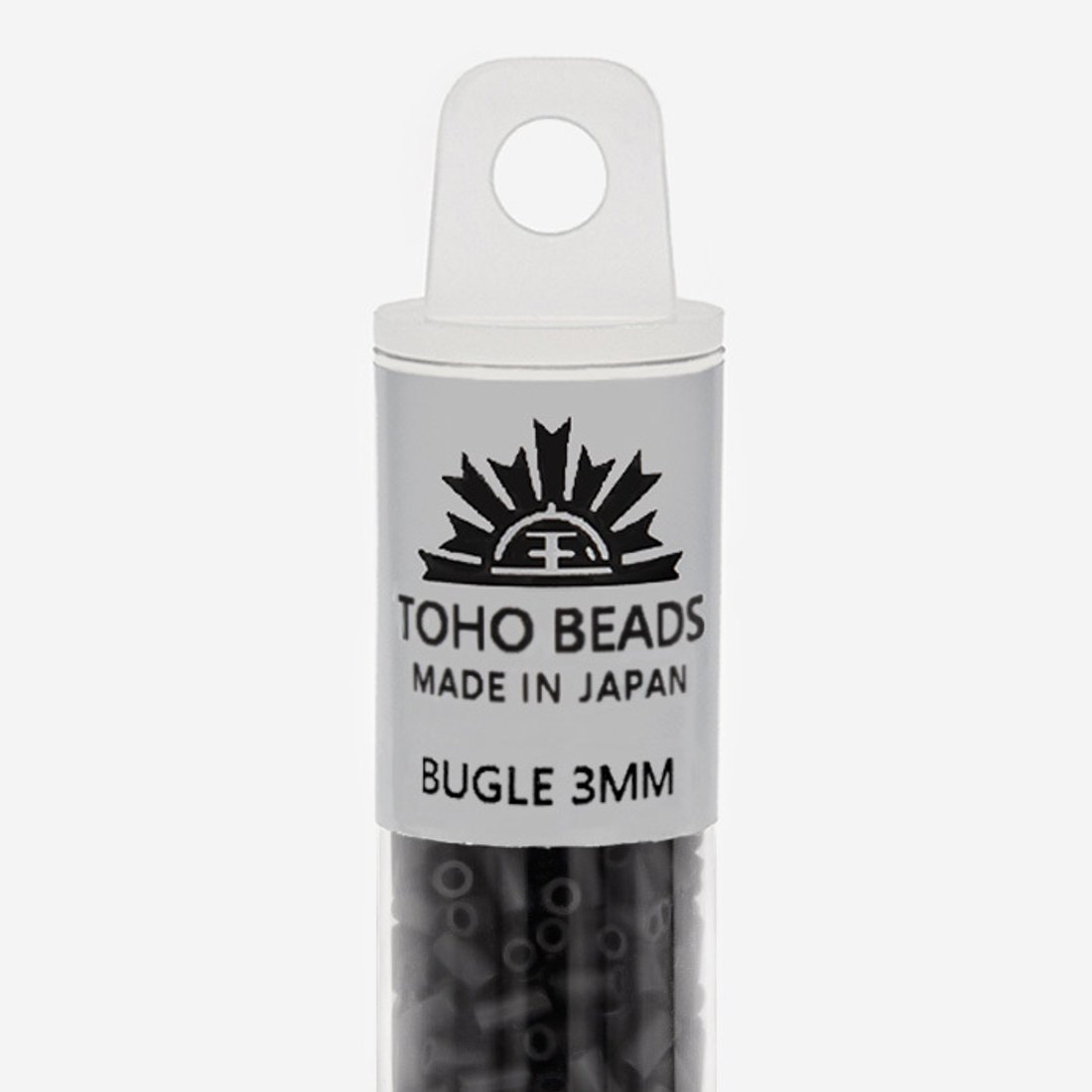 Японский бисер TOHO Bugle (стеклярус) 3mm (№49F), непрозрачный матовый