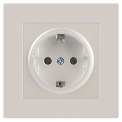 Розетка Intro Accent 6-202-06 2P+E Schuko 16А-250В IP20 СУ AL/CU перламутр | Intro
