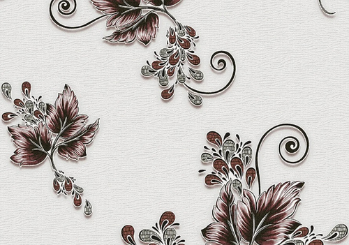 Обои  0795/4 ЭММА ДЕКОР ВИНИЛ бел- бордо (12) СЛГ  0,53 * 10м