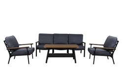 "Крокус" лаунж-зона 5-местная из алюминия, цвет темно-серый