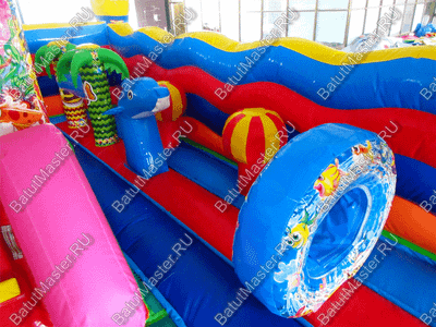 Коммерческий надувной батут "Приключения на море" 6*5*2,8 м
