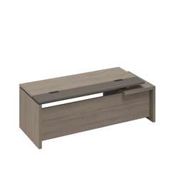 Стол руководителя с кабель-каналами с тумбой 3-ящичной с замком левый РС 123 ДЧ/ЛС