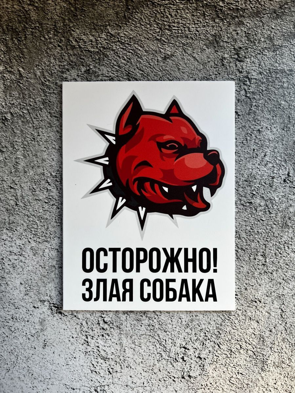 Табличка на дом Осторожно злая собака