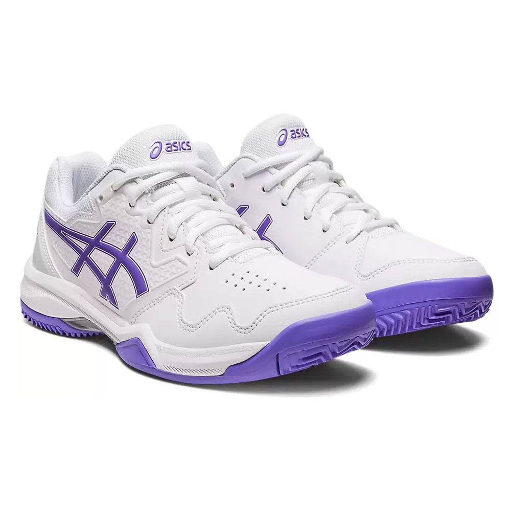 Кроссовки теннисные женские ASICS Gel-dedicate 7 Clay 1042A168-104, р.7,5 (рос.37,5),бело-фиолетовый
