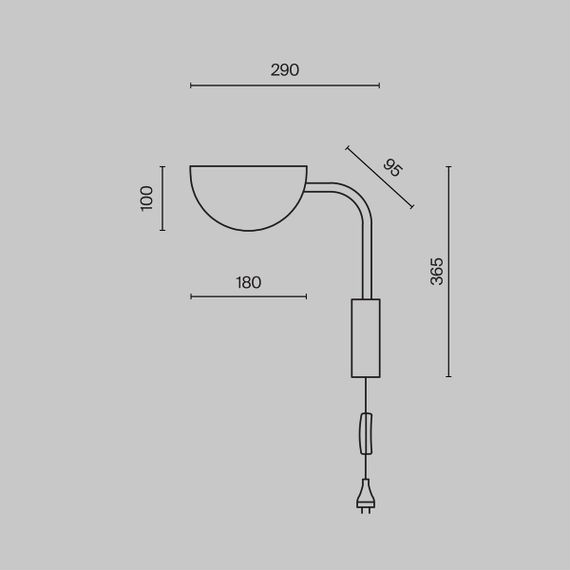 Бра Maytoni Mollis MOD126WL-01B