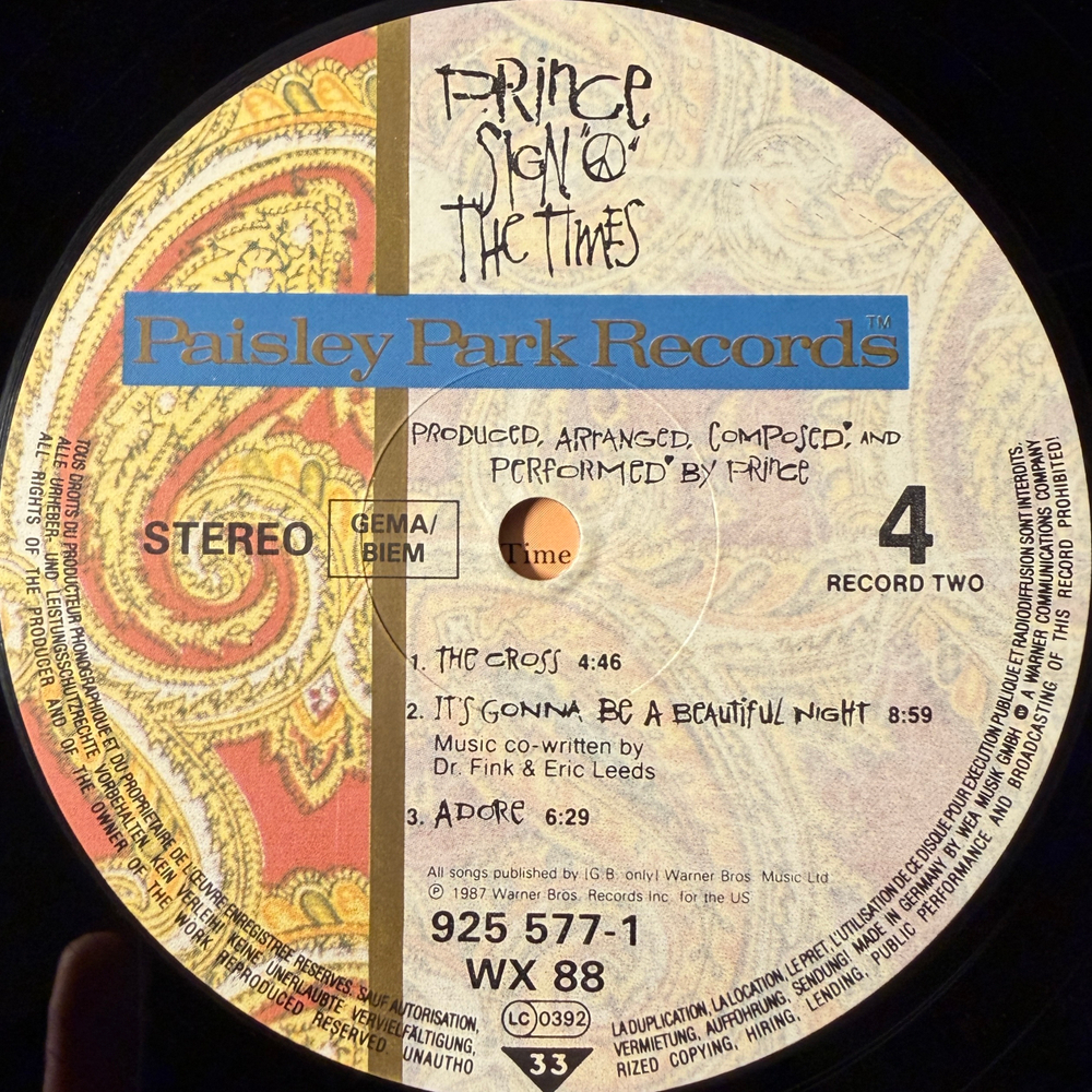 Prince - Sign "O" The Times 2LP (Германия 1987г.)