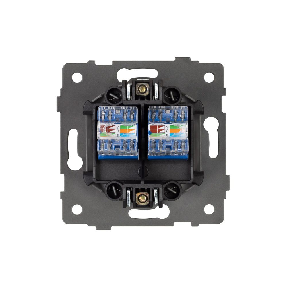 Механизм компьютерной розетки двойной SCT-MPC2-PL-GD-V (RJ-45, CAT6) (Arlight, -) 049850