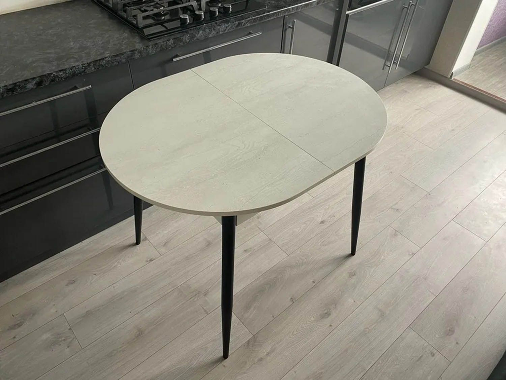 Стол обеденный Стиль-1 черный / Бетон пайн белый