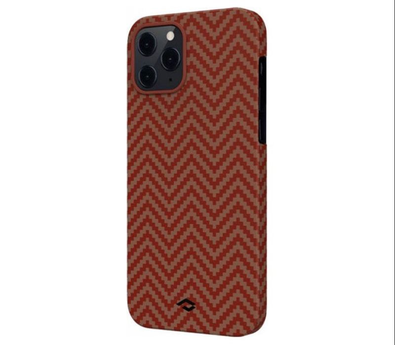 Чехол Pitaka MagEZ Case для iPhone 12 Pro Max 6.7", красно-оранжевый, кевлар (арамид) KI1207PM
