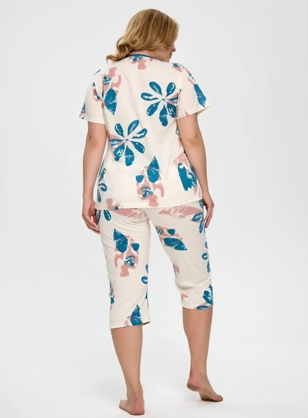 Пижама бриджи+футболка к/р В8406
