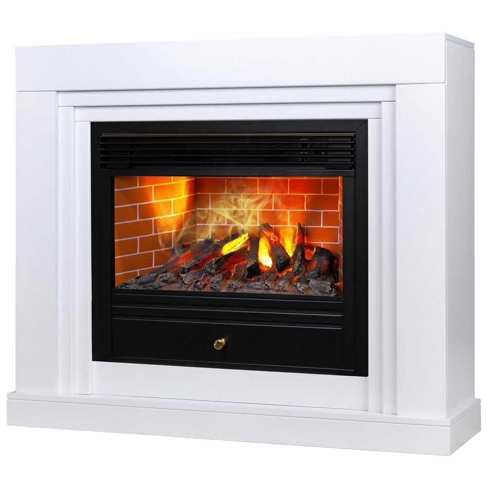 Электрокамин RealFlame Stanley 26 WT белый с очагом 3D Novara